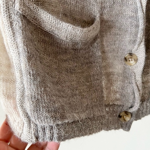 Inhabit Alpaca Linen Cardigan  Sweater Cowel Neck Oatmeal/Beige Small - Picture 12 of 15